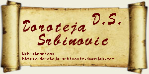Doroteja Srbinović vizit kartica